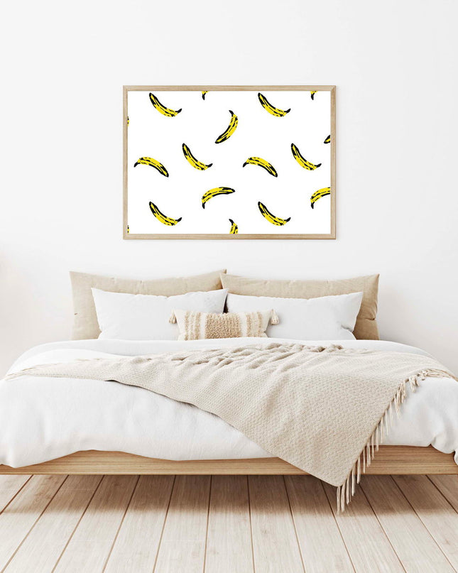 Andy Warhol Style - Seamless Patter with Bananas Poster
