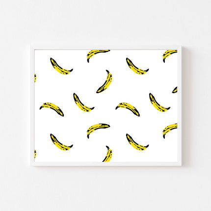 Andy Warhol Style - Seamless Patter with Bananas Poster