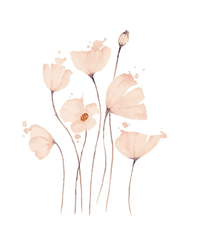 Aquarelle Flower Art Poster