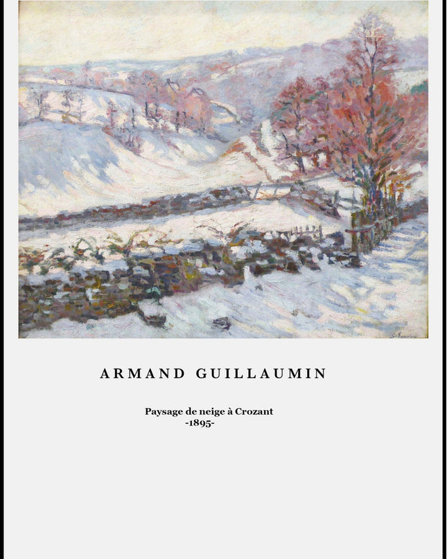 Armand Guillaumin - Paysage de neige à Crozant Poster