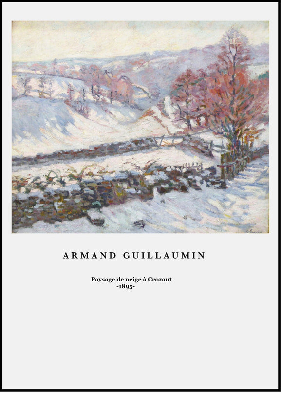 Armand Guillaumin - Paysage de neige à Crozant Poster