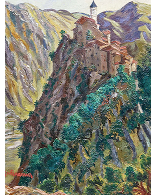 Armand Guillaumin - Rocky Landscape with Chain of Houses