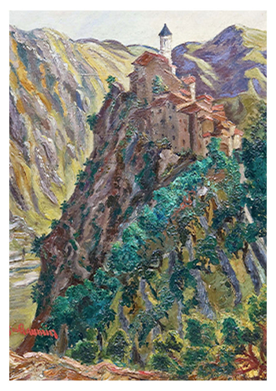 Armand Guillaumin - Rocky Landscape with Chain of Houses