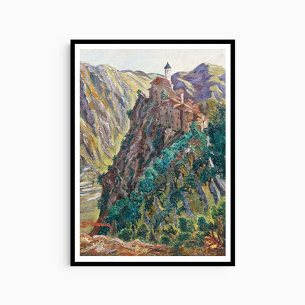 Armand Guillaumin - Rocky Landscape with Chain of Houses