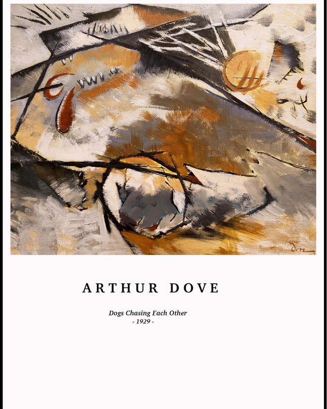 Arthur Dove - Dogs Chasing Each Other Poster