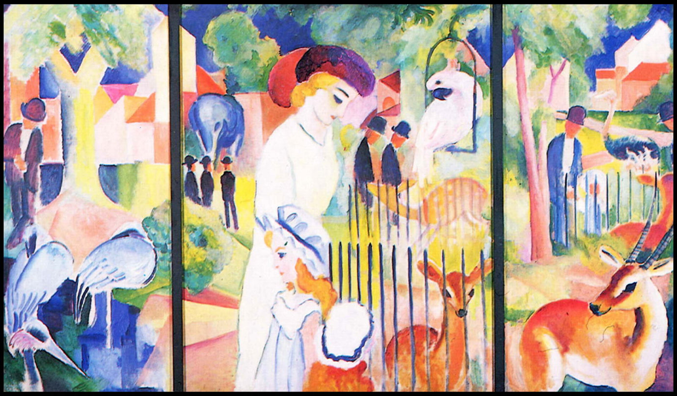 August Macke - Big Zoo, Triptych