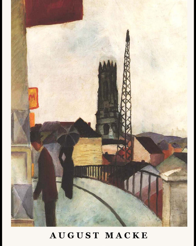 August Macke - Cathedral of Freiburg, Switzerland Poster