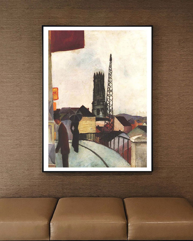August Macke - Cathedral of the Freiburg in the Switzerland