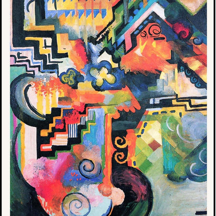 August Macke - Colored Composition Poster