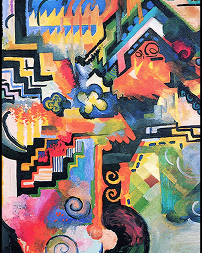 August Macke - Colored composition