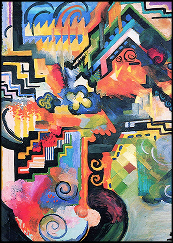 August Macke - Colored composition