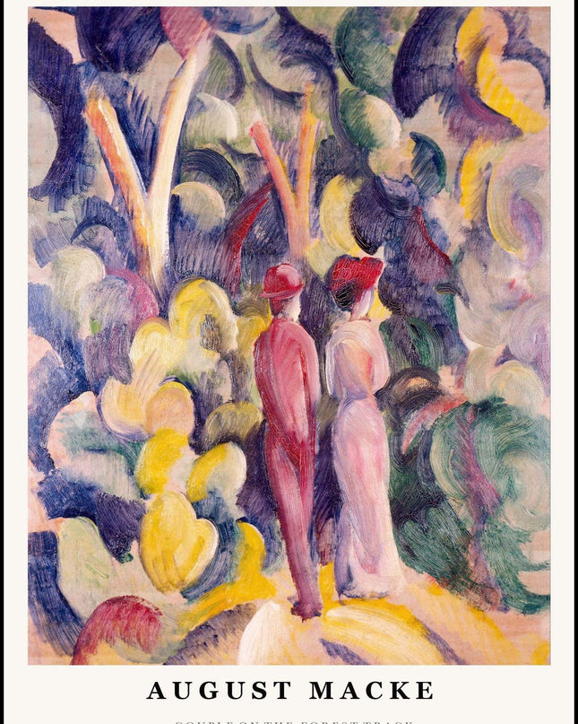 August Macke - Couple on the Forest Track Poster