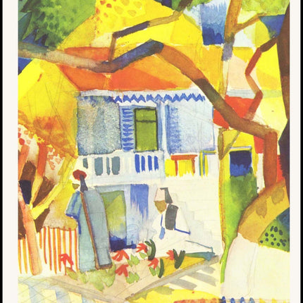 August Macke - Courtyard of the Country House, St Germain Poster