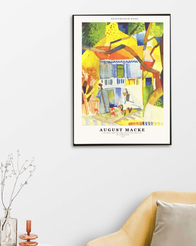 August Macke - Courtyard of the Country House, St Germain Poster