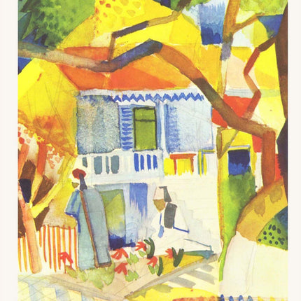 August Macke - Courtyard of the Country House, St Germain Poster