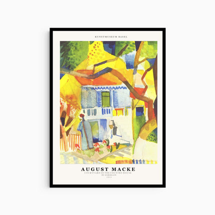 August Macke - Courtyard of the Country House, St Germain Poster