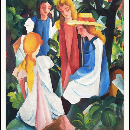 August Macke - Four Girls Poster
