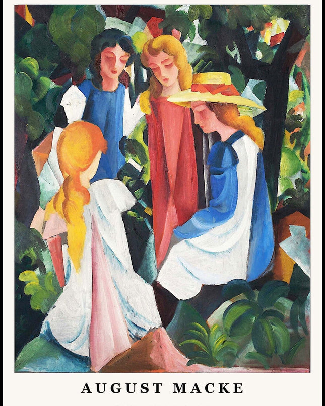 August Macke - Four Girls Poster