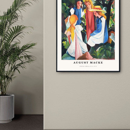 August Macke - Four Girls Poster