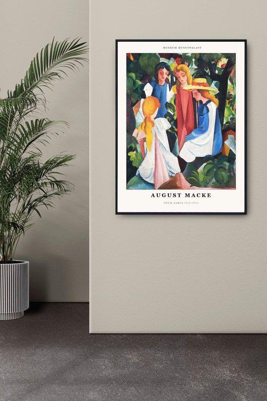 August Macke - Four Girls Poster