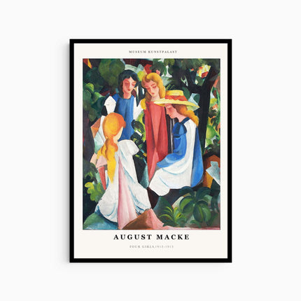 August Macke - Four Girls Poster