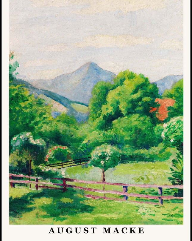 August Macke - Garden in Tegernsee Poster