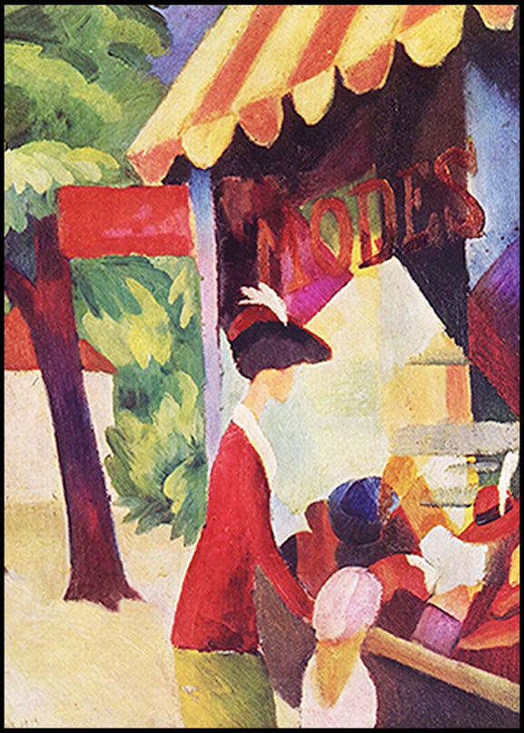 August Macke - In Front of the Hat Shop
