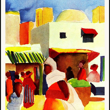 August Macke - Market in Tunis Poster