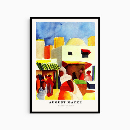 August Macke - Market in Tunis Poster