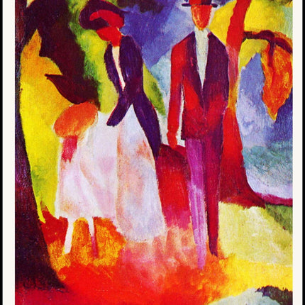 August Macke - People by a Blue Lake Poster