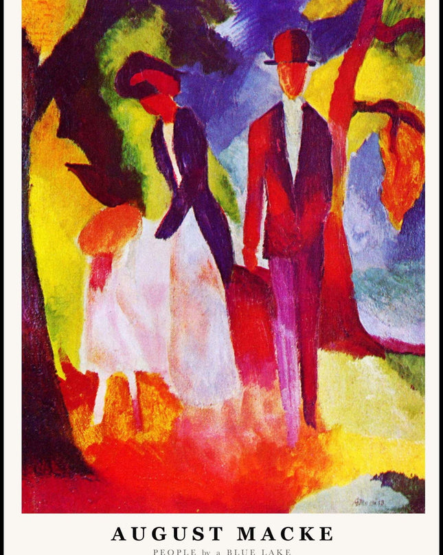 August Macke - People by a Blue Lake Poster