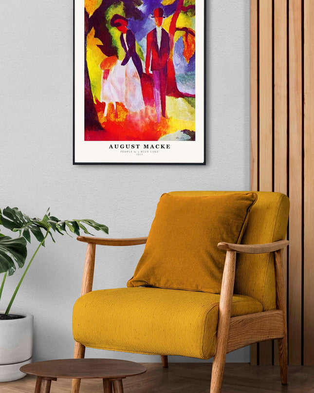 August Macke - People by a Blue Lake Poster