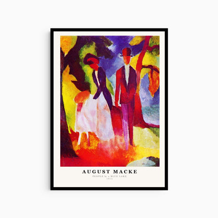August Macke - People by a Blue Lake Poster