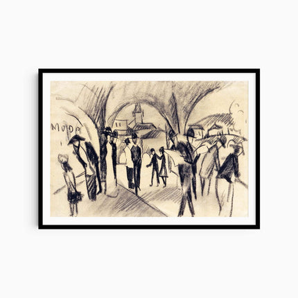 August Macke - Scene Under the Arcades in Thun