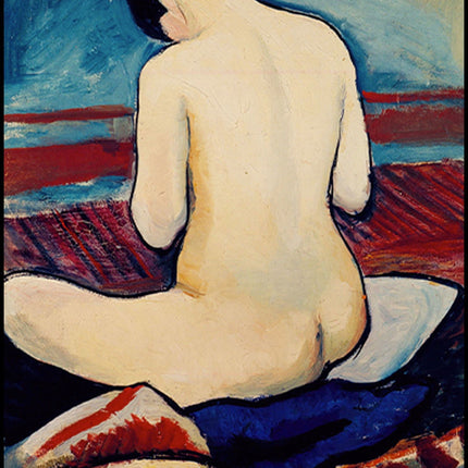August Macke - Sitting Nude with Pillow