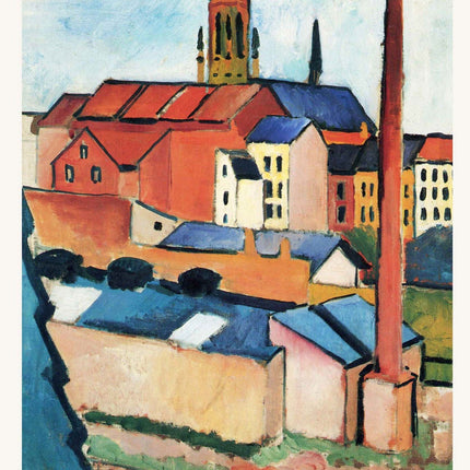 August Macke - St Mary with Houses and Chimneys Poster