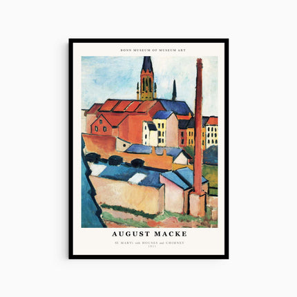 August Macke - St Mary with Houses and Chimneys Poster