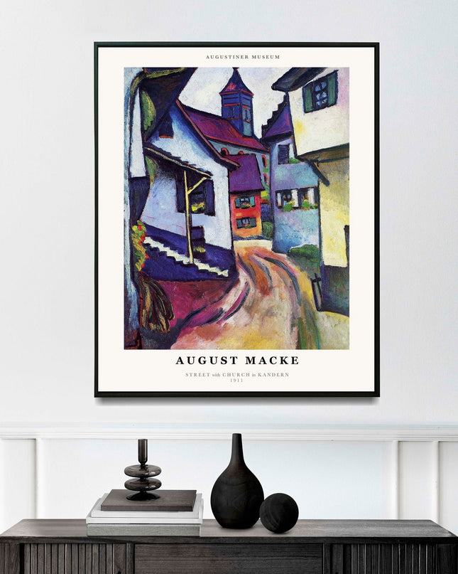 August Macke - Street with Church in Kandern Poster
