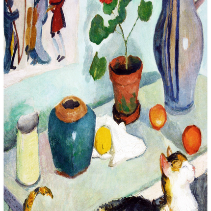 August Macke - The Ghost in a House Stalls 'Still Life with a Cat'