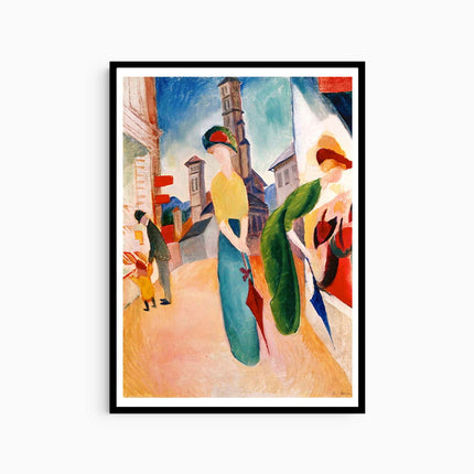 August Macke - Two Women in Front of a Hat Shop