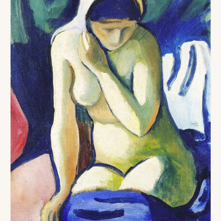August Macke Poster - Naked Girl with Headscarf Poster