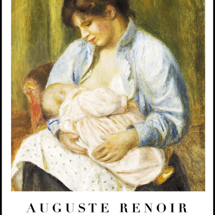 Auguste Renoir - A Woman Nursing a Child Poster