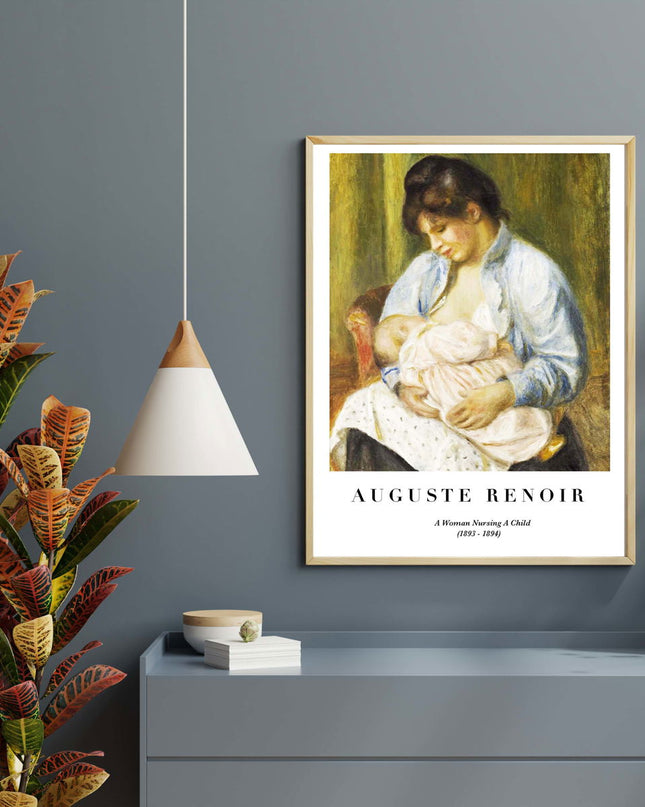 Auguste Renoir - A Woman Nursing a Child Poster