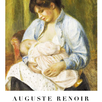 Auguste Renoir - A Woman Nursing a Child Poster