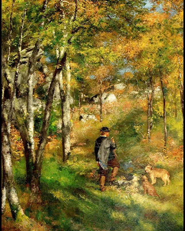 Auguste Renoir - Jules Le Coeur and His Dogs at the Forest of Fountaineblue