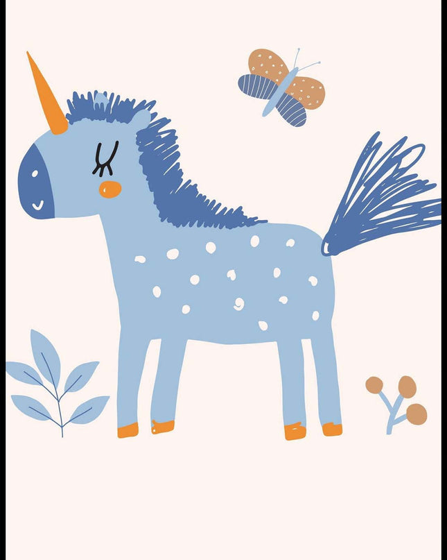 Blue Unicorn Poster