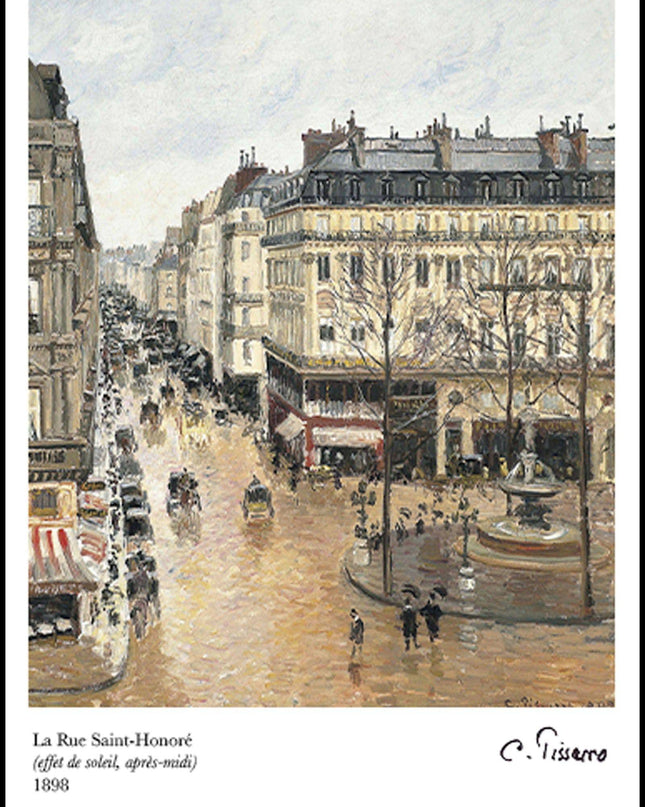 Camille Pissarro - Rue Saint-Honoré, dans l'après-midi. Effet de pluie