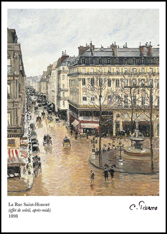 Camille Pissarro - Rue Saint-Honoré, dans l'après-midi. Effet de pluie