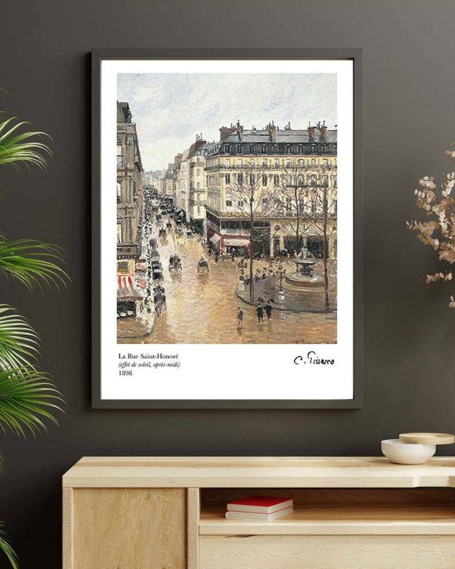 Camille Pissarro - Rue Saint-Honoré, dans l'après-midi. Effet de pluie