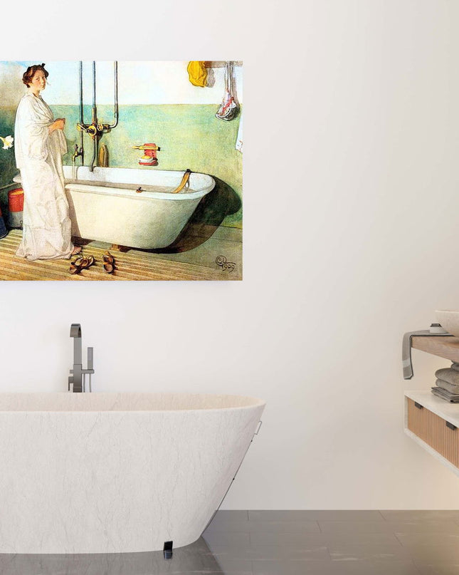 Carl Larsson - Bathroom Scene Lisbeth